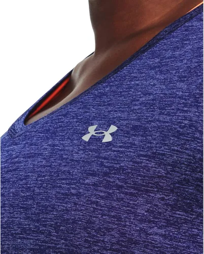 Miniatura 5 de Under Armour - Camiseta Tech de manga corta y cuello en V para mujer, jaspeada
