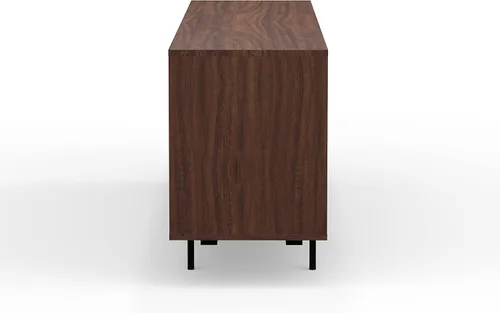 Miniatura 6 de Glenwillow Home Atlas Highboy - Mueble y aparador de TV moderno de 78 x 28 pulgadas, marco de nogal, puerta y cajones de nogal, base negra
