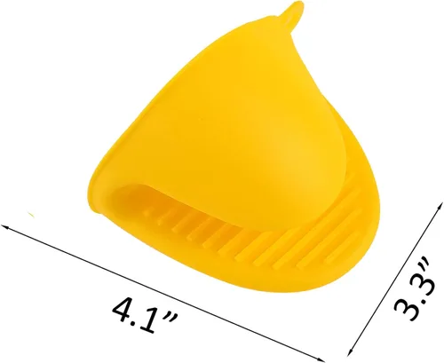 Miniatura 6 de 2 pares de guantes de horno mini de silicona resistentes al calor, ideales para sujetar fuentes de horno y otros utensilios de cocina calientes