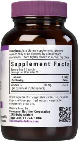 Miniatura 2 de Bluebonnet Nutrición - CellularActive P-5-P 50mg - 90 Cápsulas Vegetarianas