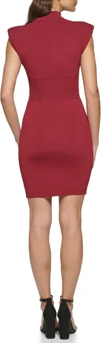 Miniatura 3 de GUESS Vestido de punto con cuello alto falso para mujer