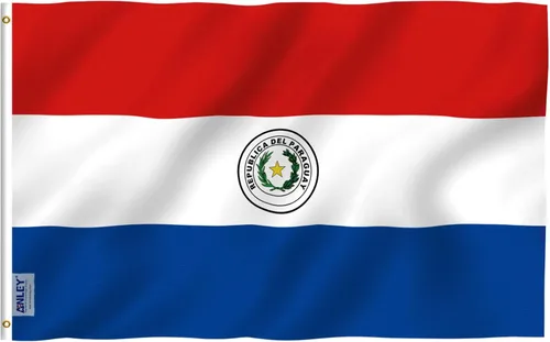 Miniatura 7 de Anley Fly Breeze - Bandera de Paraguay de 3 x 5 pies, color vivo y a prueba de decoloración, cabecera de lona y doble costura, banderas paraguayas