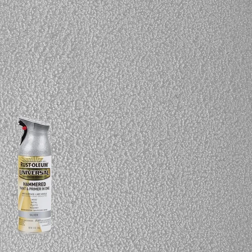 Miniatura 2 de Rust-Oleum 245219 Pintura en aerosol martillada universal para todas las superficies, 12 onzas, plata Plateado