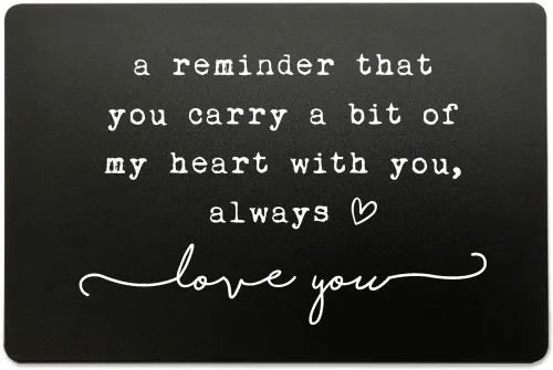 Wallet Insert, Engraved Gift For Him, Valentine’s Day Gift, Birthday Gift, Hubby Gift, Engraved Wallet Insert Card, Reminder You Carry My Heart,