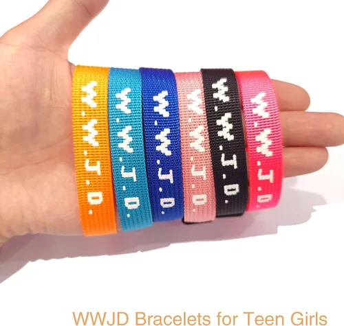 Miniatura 73 de Long tiantian WWJD - Pulsera con texto en inglés «What Would Jesus Do», pulseras WWJD para mujeres, pulseras W.W.J.D para hombres, joyería