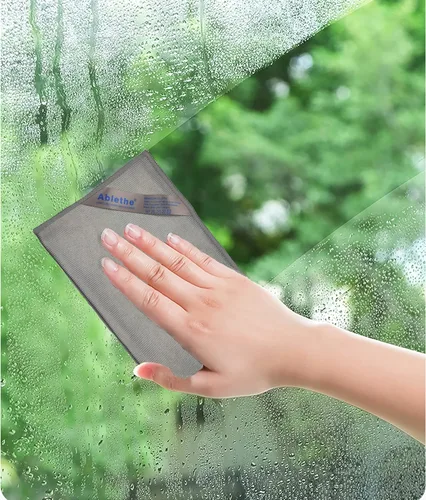 Miniatura 2 de Paño de limpieza de ventanas, paño de limpieza de microfibra, trapos de pulido de alta calidad, sin pelusas, sin rayas (gris, morado y azul)