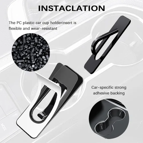 Miniatura 6 de 3 portavasos de automóvil, limitador de posición, insertos de portavasos para automóvil, almohadillas antivibraciones, accesorios interiores