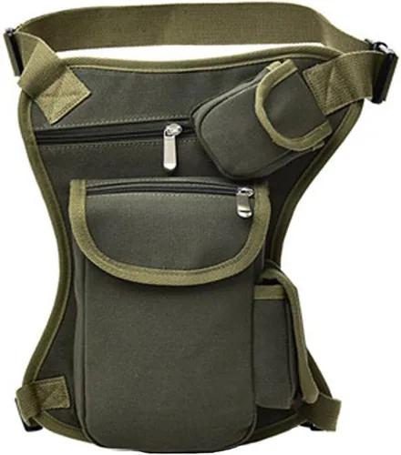 Riñonera de lona para senderismo, bolsa táctica de pierna caída, bolso para correr, cinturón de cadera, al aire libre, motocicleta, bicicleta,