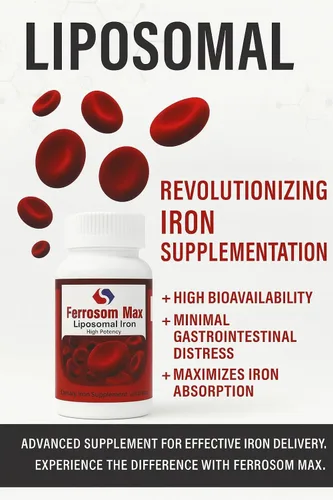 Miniatura 7 de Suplemento de hierro liposomal máximo 60 cápsulas (45 mg de hierro elemental puro) por Siba Pharm Fórmula de máxima absorción Sin OMG, vegano