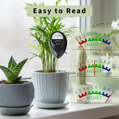 Miniatura 3 de Medidor de Humedad del Suelo de Sonda Larga Extendida, Paquete de 2 Medidores de Agua para Plantas, Medidor de Suelo, Sensor de Humedad, Higrómetro