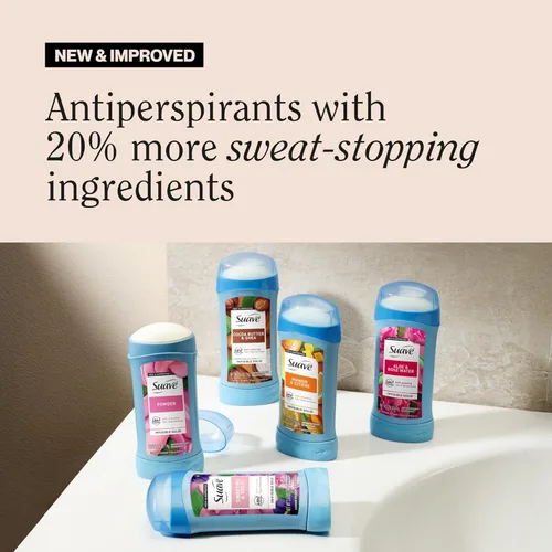 Miniatura 9 de Suave Desodorante antitranspirante para mujeres, desodorante invisible para las axilas, protección contra olores y humedad, aloe y agua de rosas