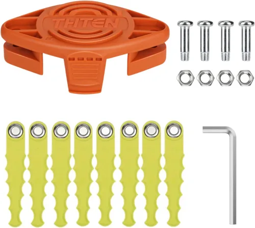 Miniatura 16 de THTEN WA0010 WA0004 - Carrete de repuesto de cabeza de cuchillas de recortadora de 10 pies y 0.065 pulgadas, compatible con Worx WG180, WG175