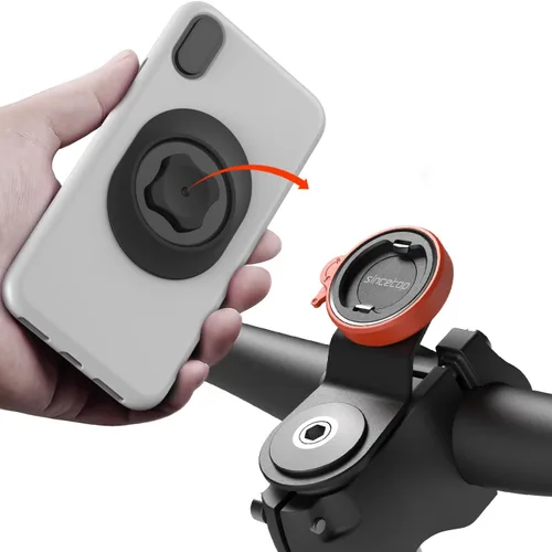 Miniatura 12 de Soporte de teléfono para bicicleta, soporte para teléfono celular con vástago de bicicleta de montaña, abrazadera universal de aluminio para 【2ª
