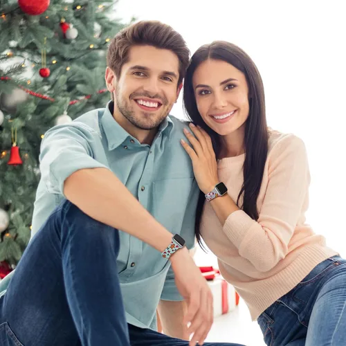 Miniatura 7 de Correas de silicona navideñas compatibles con Apple Watch Band de 1.496 in, 1.575 in, 1.614 in, 1.654 in, 1.732 in, 1.772 in, correa suave impresa