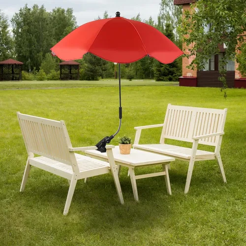 Miniatura 6 de TITA-DONG Paraguas universal ajustable para silla de playa, sombrilla de protección UV con abrazadera, estampado de cebra Patrón de cebra