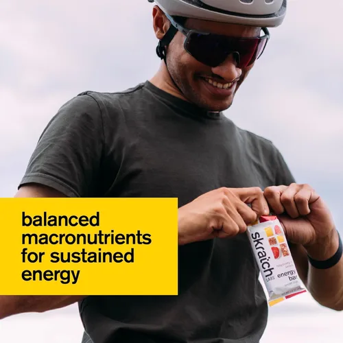 Miniatura 8 de SKRATCH LABS Anytime Energy Bar, frambuesas y limones (paquete de 12 porciones) baja en azúcar, sin gluten, vegano, Kosher, sin lácteos