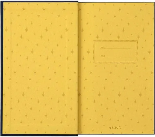 Miniatura 3 de DESIGNPHIL Midori 12880006 - Diario, 1 página por día, libros occidentales, patrón de estrellas
