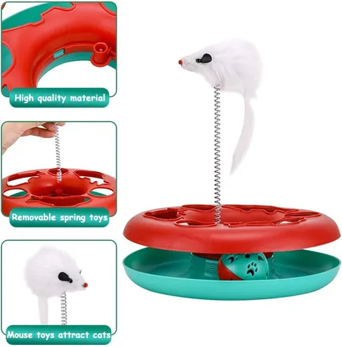 Miniatura 2 de Pawzone Juguetes para Gatos, Juguetes para Gatos de Interior, Juguetes Interactivos para Gatitos Pistas de Rodillos con Hierba Gatera, Juguete