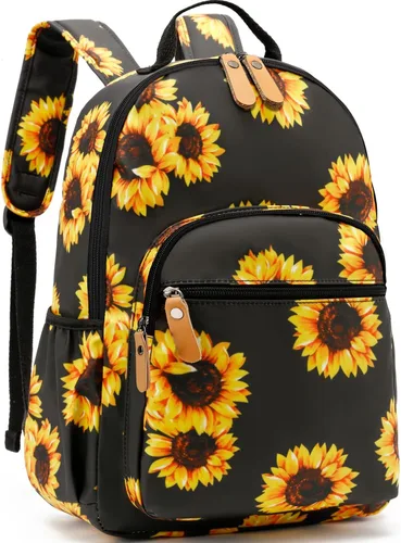 Miniatura 89 de Leaper Mochila para laptop para mujer: linda mochila floral para escuela, universidad, viajes, trabajo, mochila ligera para niños, Negro margarita