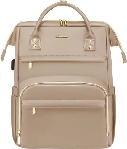 Miniatura 17 de LOVEVOOK - Mochila para laptop para mujer, mochila de moda para mujer.., Rojo Marrón, 15,6 pulg., Mochilas de viaje