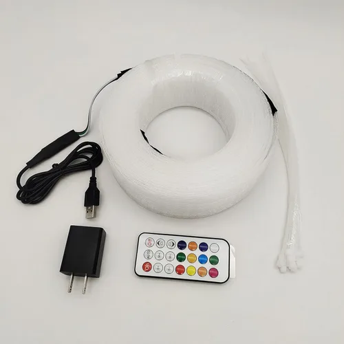 Miniatura 6 de Kit de luces LED de malla de fibra óptica para techo, pared, fiesta, decoración de Halloween, red de fibra óptica de plástico, ilumina árboles