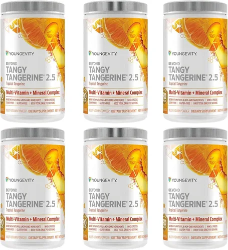 Youngevity Beyond Tangy Tangerine 2.5 Tropical Tangerine Ultimate Complejo multivitamínico y mineral, hecho con alimentos naturales y integrales,