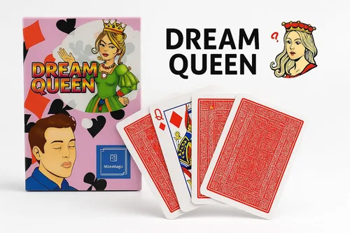 Miniatura 5 de MilesMagic Truco de magia Dream Queen Truco de tarjeta de ilusión de mentalismo de mago Efecto de predicción de reina fácil de realizar