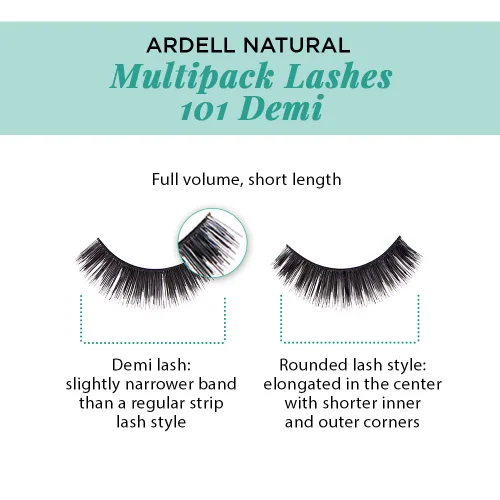 Miniatura 3 de Ardell Demi Wispies #101 - Pestañas postizas de aspecto natural, color negro, ligeras, de aspecto natural, 4 pares x 1 paquete