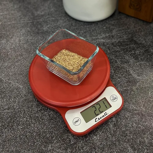 Miniatura 5 de Escali Telero - Báscula digital de alimentos, báscula de cocina de alta precisión para cocinar, hornear, control de porciones, preparación de Rojo