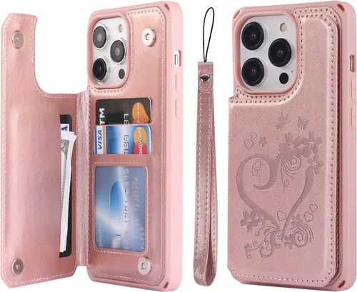 Miniatura 18 de Cavor Funda para iPhone 14 Pro Max con Tarjetero, Funda Cartera para iPhone 14 Pro Max para Mujeres y Hombres, Soporte de Tarjetas de Crédito
