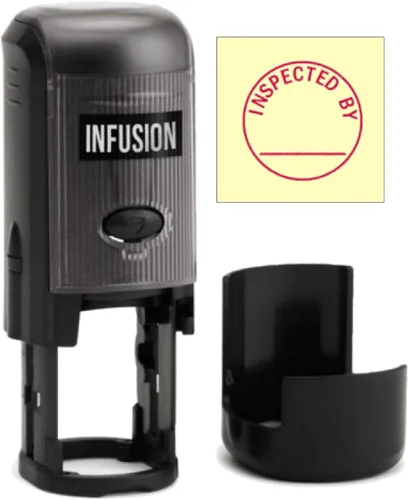 Miniatura 19 de Infusion Sello de goma autoentintado redondo de pago (3/4 '' de diámetro) - Tinta azul Pagado