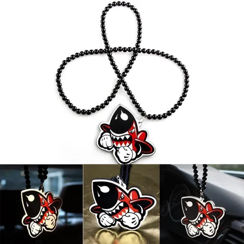 Miniatura 7 de Xotic Tech - Colgante colgante con cuentas para espejo retrovisor para decoración de coche, Acrílico Acrilonitrilo butadieno estireno, Sin piedra