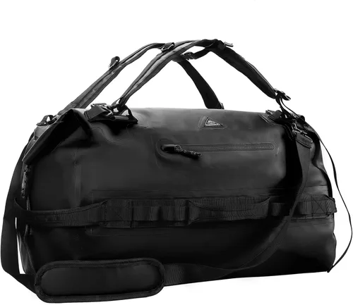Miniatura 15 de Haimont Mochila Duffel Grande Impermeable con Parte Superior Enrollable, Bolsa Duffel Seca de Servicio Pesado para Navegación, Viajes, Camping, Negro