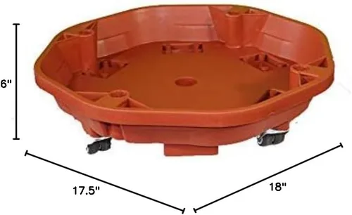 Miniatura 5 de Mr. Stacky Nueva bandeja de rodillos - 18 pulgadas - 6 ruedas - Color terracota..