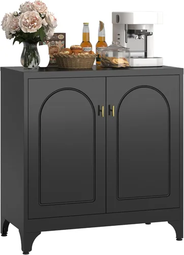 Miniatura 20 de Armario de almacenamiento de metal de 75 pulgadas de alto con 2 puertas y 4 estantes ajustables, 32 pulgadas de ancho x 16 pulgadas de profundidad