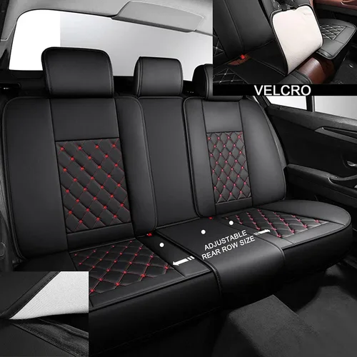 Miniatura 3 de Car Seat Cover Leather Full Set for SsangYong Korando (2011-2023), Universal Non-Slip Waterproof Durable Vehicle Seat Covers (Color : B)