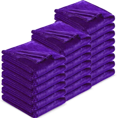 Miniatura 21 de Dreamnine Manta extrasuave, vellón de felpa, silla, sofá, 50 x 60 pulgadas, franela de terciopelo, ligera, mullida, microfelpa, decorativa, cálida