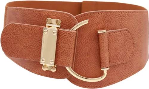 Miniatura 107 de TFJ - Cinturón ancho de moda para mujer, cintura alta, hebilla de gancho de metal dorado, talla XS, S, M, L, XL