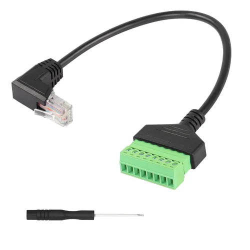 Miniatura 6 de SinLoon Conector Ethernet RJ45 macho a tornillo de 8 pines, conector de bloque de terminales para Cat7, Cat6, Cat5, Cat5e, Extensor Ethernet CCTV