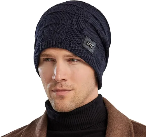 Miniatura 3 de Tillonetiy Mens Beanie Hat Winter Hat - Casual Knit Skull Hat Warm Thick Fleece Socks Hat Womens Beanie Hat