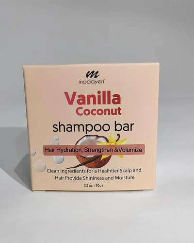 Miniatura 6 de Barra de champú de coco y vainilla, cuidado natural del cabello, suavidad sedosa y nutrición, fortalece el cabello y da volumen, sin parabenos