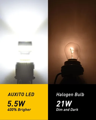 Miniatura 5 de AUXITO Bombilla LED 1157 blanca, superbrillante 2057 2357 7528 BAY15D, bombillas LED para respaldo, señal inversa, intermitente, estacionamiento
