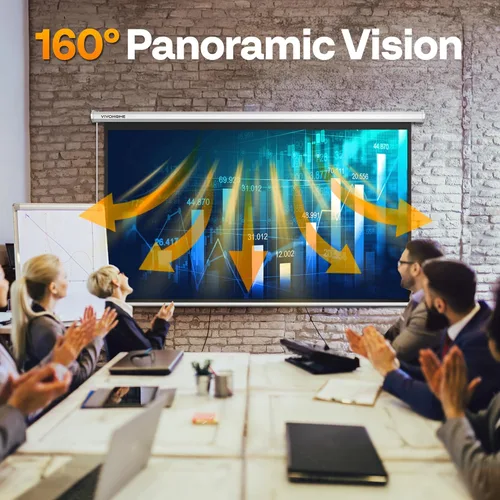 Miniatura 5 de VIVOHOME Pantalla de proyector motorizada con control remoto, pantalla de proyección eléctrica automática de 16:9 de 100 pulgadas, pantalla
