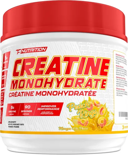 TC Nutrition Monohidrato de creatina en polvo de 0.18 oz (5 g), creatina pura en polvo para mayor fuerza, crecimiento muscular, mayor resistencia y