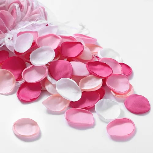 Miniatura 30 de Serwalin 300 Unidades de Pétalos de Rosa de Seda, Flores Artificiales para Bodas, Pétalos de Rosa Falsos Marrone, Propuesta para la Canasta de Boda