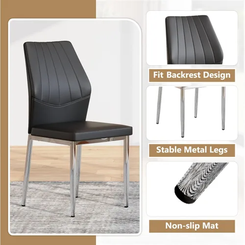 Miniatura 4 de Sillas De Comedor Juego de 4 Sillas De Comedor Juego de 4 Sillas De Comedor para Comedor, Juego de 4 Sillas De Comedor para Comedor, Cocina, Sala