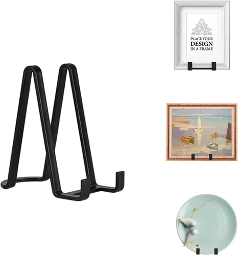 Miniatura 9 de Artliving Soportes de placa para exhibición, soporte de plástico para caballete de plástico, soporte de marco de fotos para fotos, placa decorativa