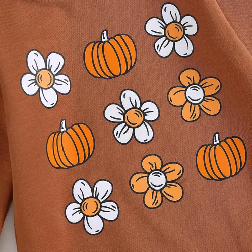 Miniatura 83 de Ropa de Halloween para bebé niña, sudadera con estampado de calabaza, mameluco de burbujas, lindo traje de Acción de Gracias de otoño