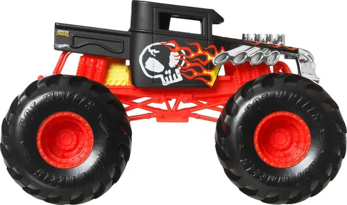Miniatura 3 de Hot Wheels Monster Trucks, camión monstruo de gran tamaño, camión de juguete fundido a presión a escala 1:24 con ruedas gigantes y diseños geniales