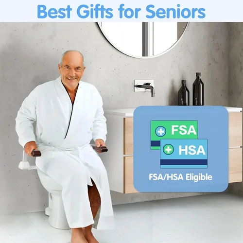 Miniatura 2 de Rieles de seguridad para inodoro para personas mayores (520 libras), mango de inodoro ajustable para ancianos y discapacitados, barras de apoyo